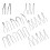 75Pcs Wood Burning Tip Set Silver Iron High Temp Pyrography Nibs 3