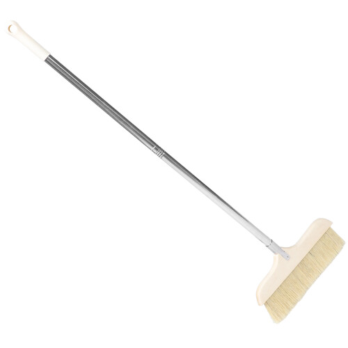 2Pcs Indoor Sweeping Broom Black with Soft Bristles Telescoping Handle 1