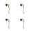4Pièces Accessoire Zinc Alliage Décor Floral 9
