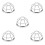5Pcs Detector Cover Silver High Efficiency Protection Cage 9