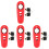 4Pcs Red Motorcycle Brake Lock ABS Durable Handlebar Security Lock 4