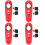 4Pcs Red Motorcycle Brake Lock ABS Durable Handlebar Security Lock 7