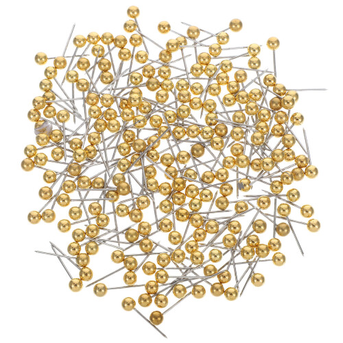800Pcs Easy Grip Golden Thumbtacks for Wall Board and Document Pinning
