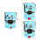 3Pcs Blue Fabric Storage Buckets with Handles for Laundry Use 6