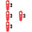 4Pcs Red Motorcycle Brake Lock ABS Durable Handlebar Security Lock 9