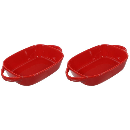 2 Pieces Ceramic Roasting Dish Oven Casserole Fruit Bowls Bakeware 2