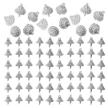 800Pcs Silver Plastic Christmas Ball Ornament Caps Easy DIY Decoration