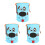 3Pcs Blue Fabric Storage Buckets with Handles for Laundry Use 5