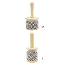 2Stk Holz Percussion Instrument Cabasa Hand Shaker Für Kinder