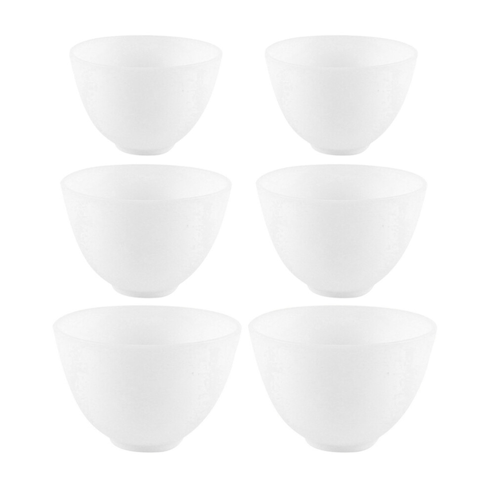 Solustre 6Pcs Silicone Facial Bowls For Household Mask And Condiment Use