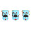 3Pcs Blue Fabric Storage Buckets with Handles for Laundry Use 10