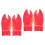 2Paires Cosplay Pinces Rouge Silicone Résistants 5