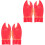 2Paires Cosplay Pinces Rouge Silicone Résistants 4