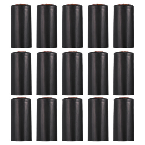 200Pcs Heat Shrink Capsules Black Plastic Sealing Caps