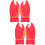 2Paires Cosplay Pinces Rouge Silicone Résistants 8