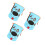 3Pcs Blue Fabric Storage Buckets with Handles for Laundry Use 8