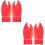 2Paires Cosplay Pinces Rouge Silicone Résistants 7