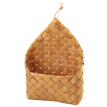 5Pcs Wall Hanging Flower Baskets Woven Light Brown Planters for Garden