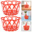 60Sets Plastic Red Mesh Egg Storage Bags with Ventilated Design 11