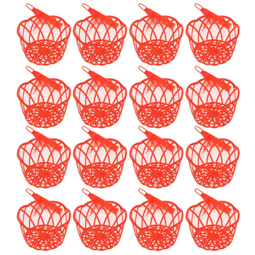 60Sets Plastic Red Mesh Egg Storage Bags with Ventilated Design 2