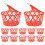 60Sets Plastic Red Mesh Egg Storage Bags with Ventilated Design 2