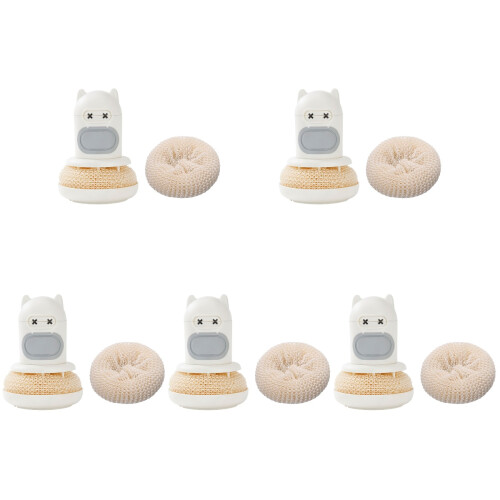 5Sets Home Kitchen Pot Washing Brush Soft Non-Marking Dish Cleaner 2