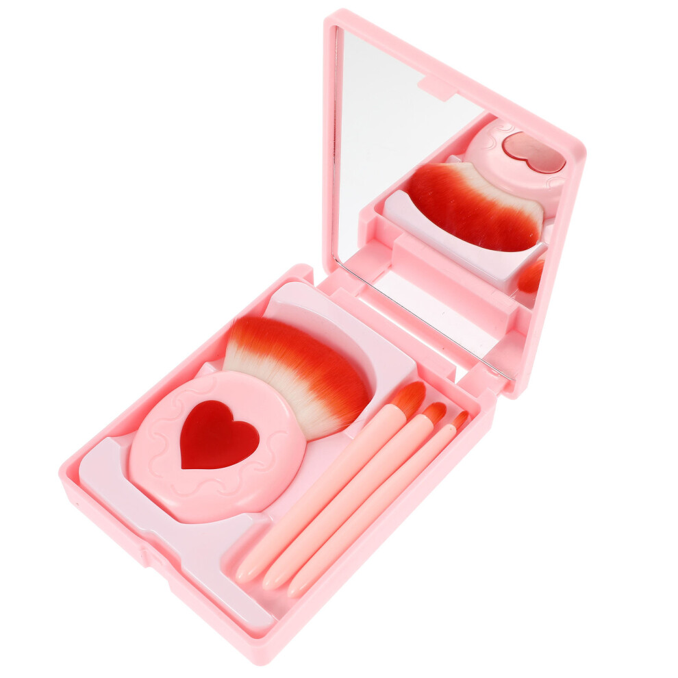 Solustre Portable Cosmetic Brush Set Assorted Colors For Travel Makeup Use