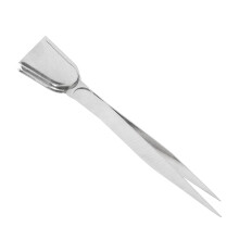 3Pcs Stainless Steel Scoop Tweezer for Jewelry Beading Crafting Silver