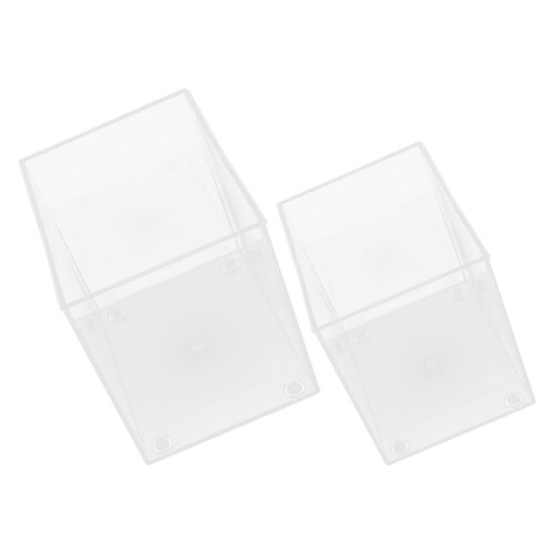 6Pcs Compact Transparent Betta Fish Bowl Plastic Aquarium Tank 2