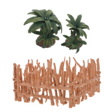 4Ensembles Arbres Miniatures Plastique Multicolores Décor Et Jeux