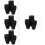 4Sets Plastic Hydroponic Net Pots Black Mesh Cups with Plant Markers 4