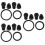 6Sets Versatile Black Pe Diaphragm Replacement for Stethoscope Kit 8