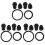 6Sets Versatile Black Pe Diaphragm Replacement for Stethoscope Kit 4