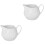 2Pcs White Ceramic Coffee Milk Pitcher Small Creamer Dispenser 5