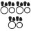 6Sets Versatile Black Pe Diaphragm Replacement for Stethoscope Kit 5