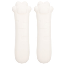 4Pcs Smooth Silicone Doorknob Sleeves Door Handle Safety Covers White