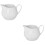 2Pcs White Ceramic Coffee Milk Pitcher Small Creamer Dispenser 8