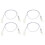 4Sets White Hearing Aids Clip Portable Bte Protector Anti-Lost Rope 2