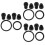 6Sets Versatile Black Pe Diaphragm Replacement for Stethoscope Kit 7