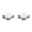 2Pcs Silver Lockable Outdoor Hose Bib Lock Iron Weatherproof Spigot 7