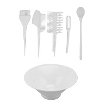 6Pcs 1 Set Hair Coloring Kit With Bowl Comb Brush For Dyeing