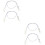 4Sets White Hearing Aids Clip Portable Bte Protector Anti-Lost Rope 6