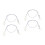 4Sets White Hearing Aids Clip Portable Bte Protector Anti-Lost Rope 4