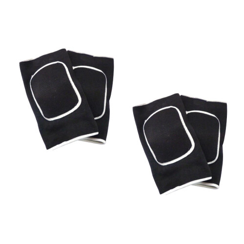 2Pcs Black Knee Protector Sleeve for Exercise Fit 2