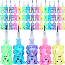 40 Pcs Kids Stackable Pencils Cartoon Bear Pencils Students Stationery