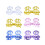 12 Pcs Plastic Symbol Eyewear For Halloween Masquerade 1