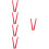 Red Rhythm Stick For Kids Educational Tool 10pcs 3