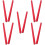 Red Rhythm Stick For Kids Educational Tool 10pcs 2