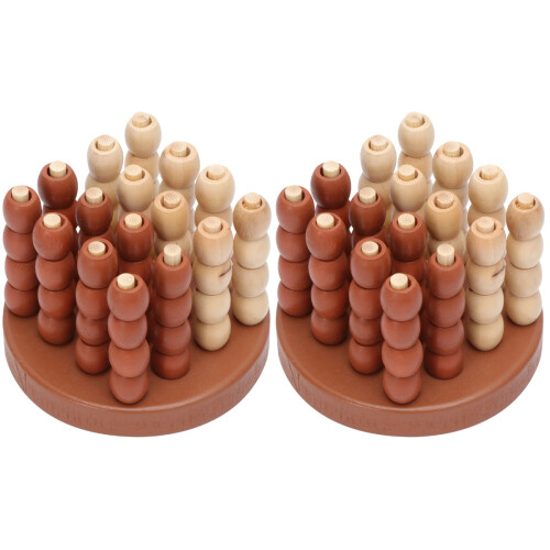 2 Pcs Three Dimensional Chess Board Game Educational Desktop Toy 1