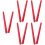 Red Rhythm Stick For Kids Educational Tool 10pcs 6